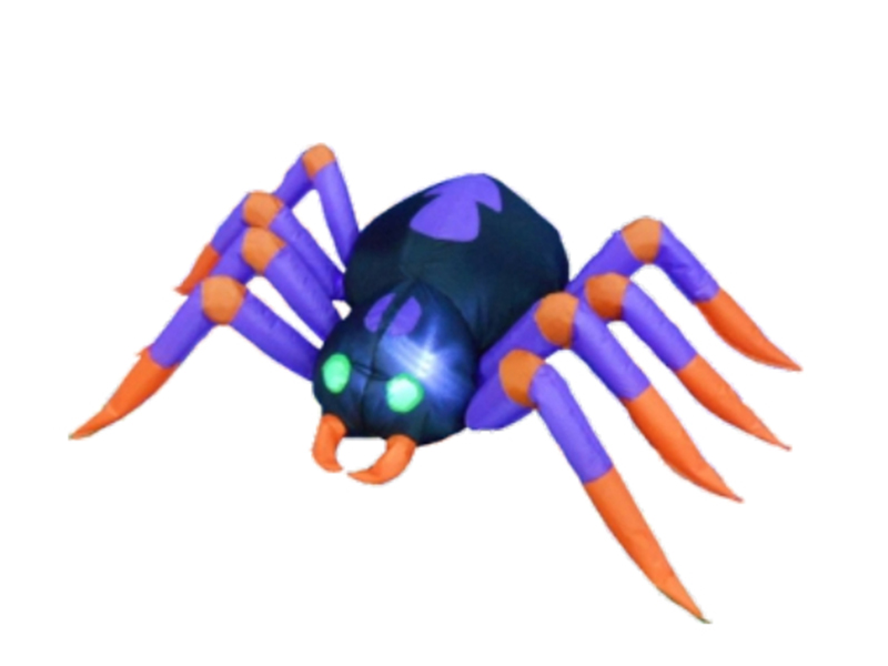 180cm Inflatable Spider, With LED Lights,Fan And Adaptor