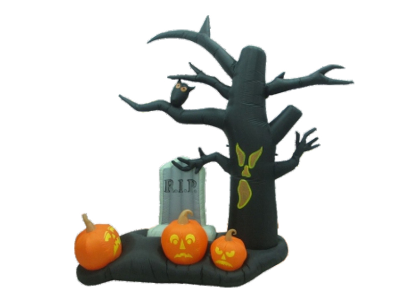 270cmH Inflatable Illithid Roper And Grave, With LED Lights, Fan And Adaptor