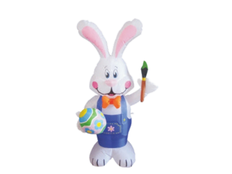 120CM Inflatable Bunny, With 3 LED Lights, Fan And Adaptor