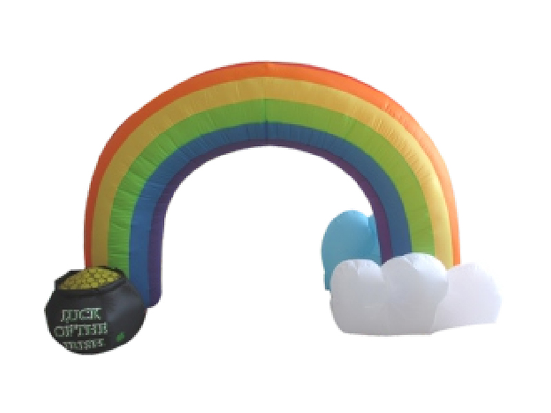 240CM Inflatable Rainbow Arch,With 4 LED Lights, Fan And Adaptor