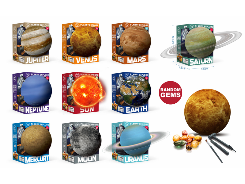 Doodle Painted Planet Exploration Treasure Hunt Diy Model