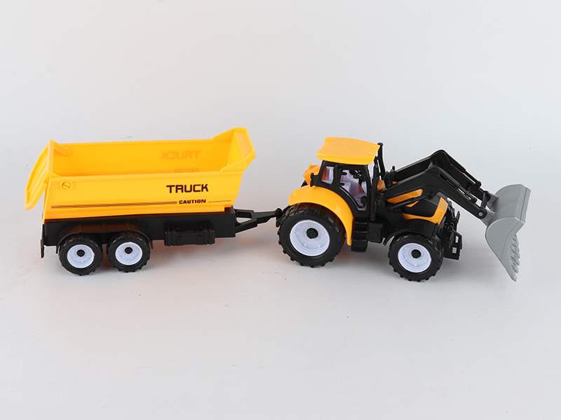 Friction Farm Tractor With Car Hopper