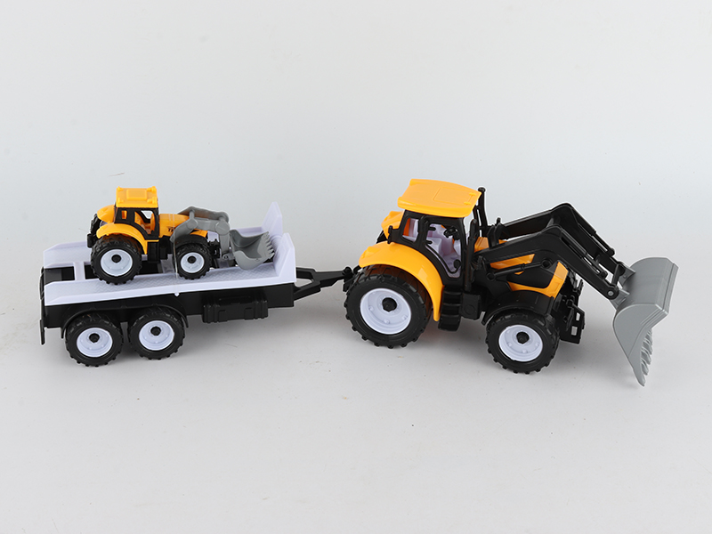 Friction Farm Tractor With Small Car