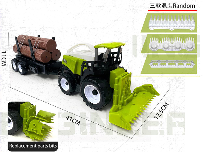 Friction Farm Tractor With Logs