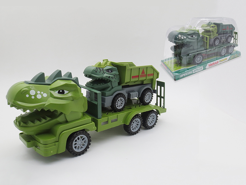Friction Dinosaur Trailer With Dinosaur Dumper