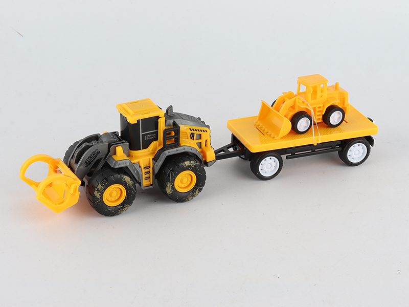 Friction Engineering Truck Bulldozer Trailer With Small Car