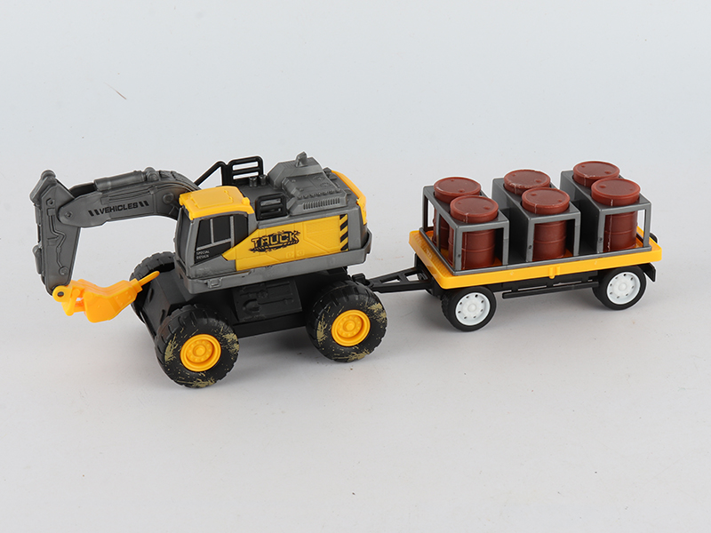 Friction Engineering Truck Excavator Trailer With Small Car