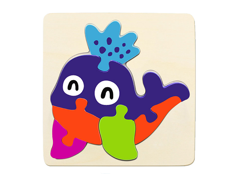 Wooden Puzzle Whale