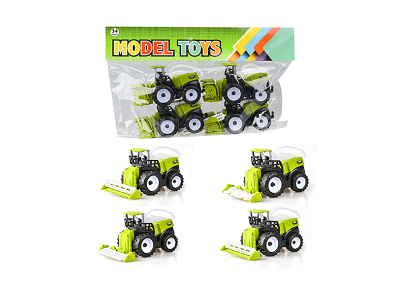 4Pcs Friction Medium Farmer'S Car