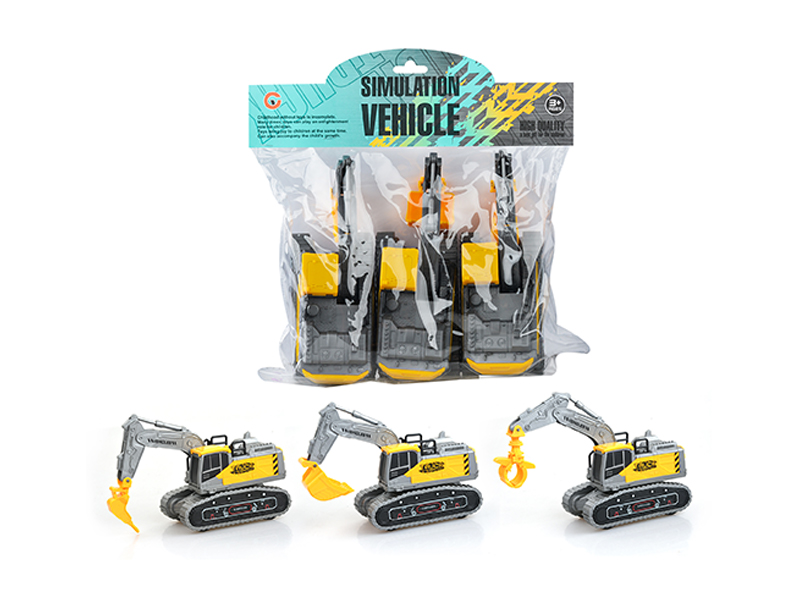 3Pcs Friction Medium Engineering Vehicle