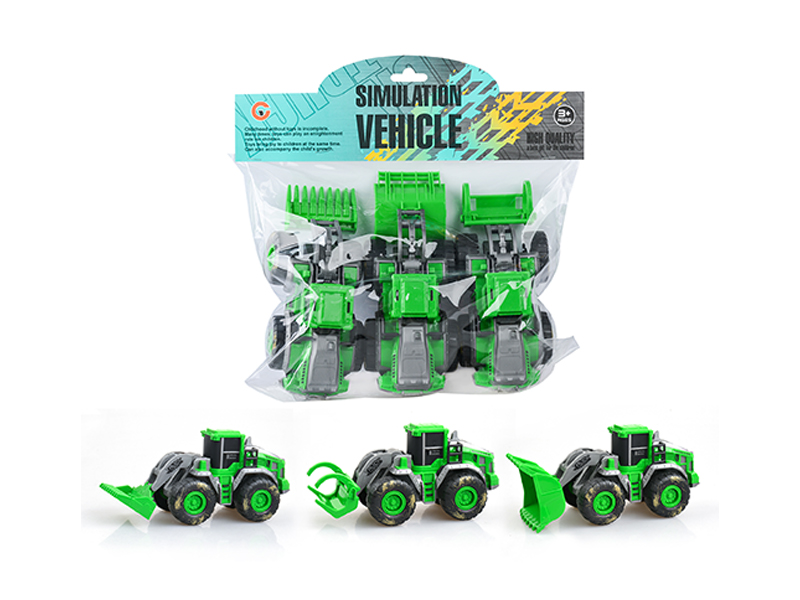 3Pcs Friction Medium Farmer'S Car