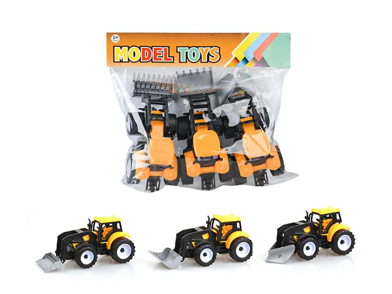 3Pcs Friction Large Engineering Vehicle