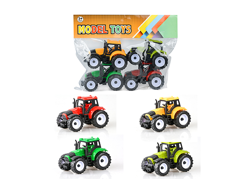 4Pcs Friction Medium Farmer'S Car