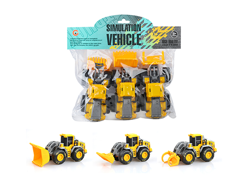 3Pcs Friction Medium Engineering Vehicle