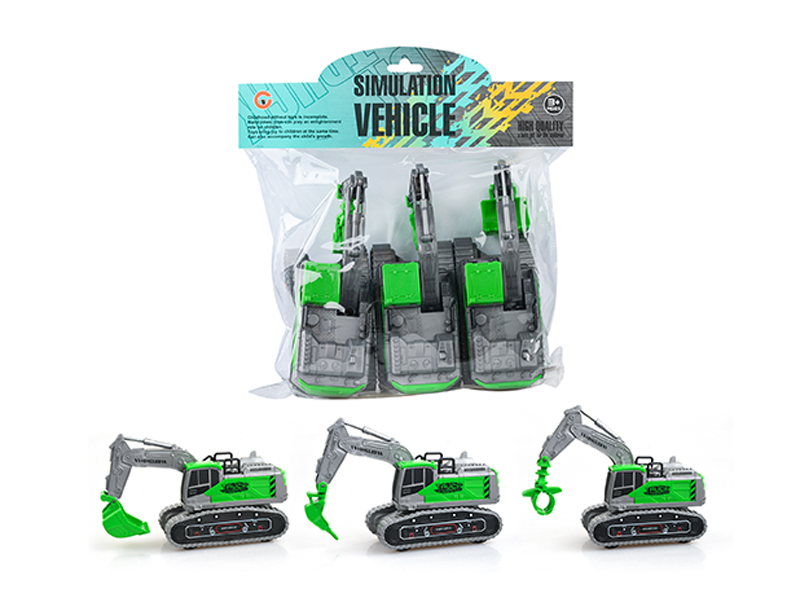 3Pcs Friction Medium Farmer'S Car