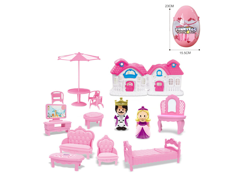 Villa For Storing Egg Prince And Princess With Furniture