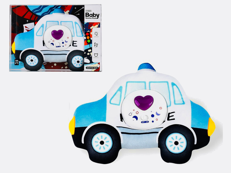 Baby Soothe Plush Police Car  With Music And Light