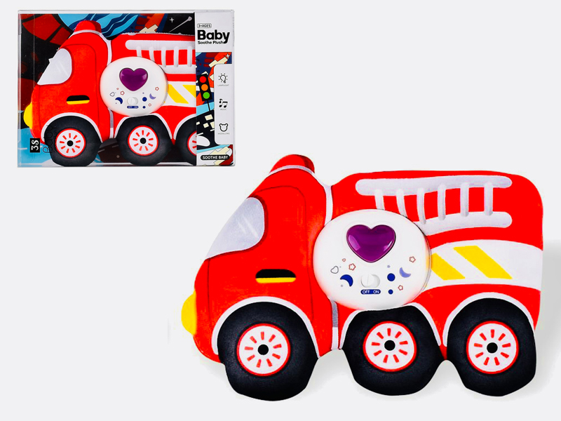 Baby Soothe Plush Fire Engine With Music And Light