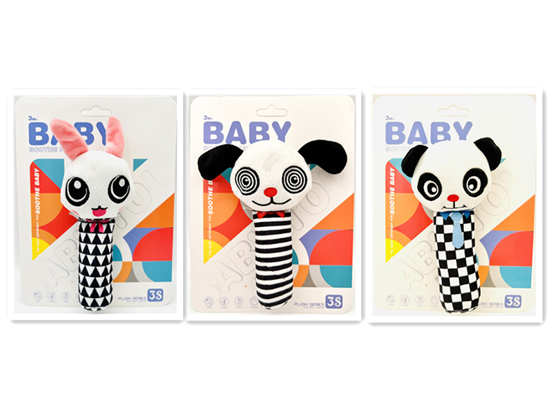 Black & White Series Baby Soothe Plush Hand Bell