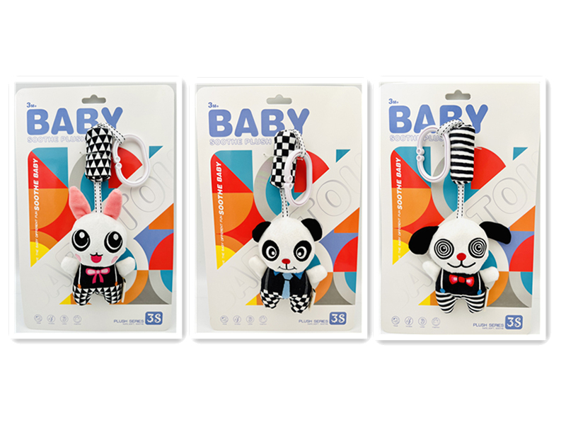 Black & White Series Bedside Bell Baby Stroller Hanging Plush Toy