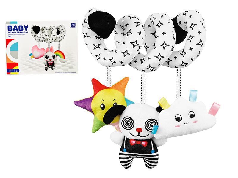 Baby Crib Hanging Stroller Activity Spiral Plush Toys