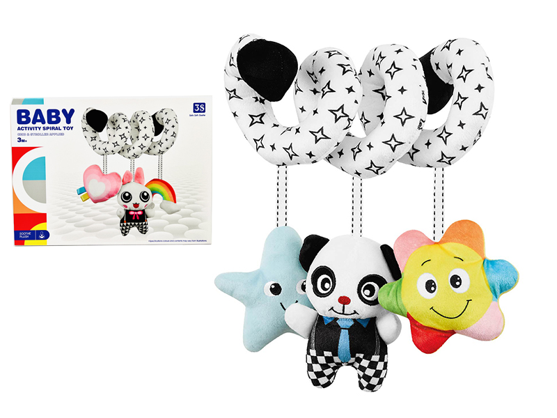 Baby Crib Hanging Stroller Activity Spiral Plush Toys