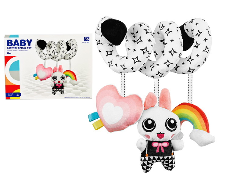 Baby Crib Hanging Stroller Activity Spiral Plush Toys
