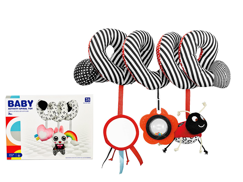 Baby Crib Hanging Stroller Activity Spiral Plush Toys