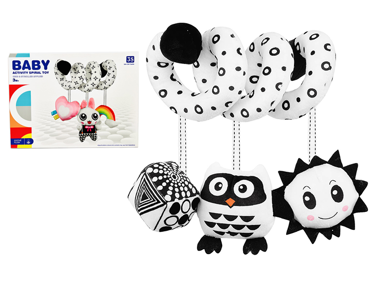 Baby Crib Hanging Stroller Activity Spiral Plush Toys