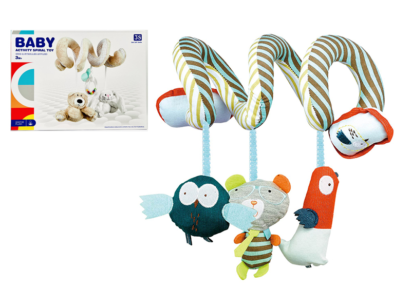 Baby Crib & Stroller Baby Activity Spiral Plush Toy(Owl)