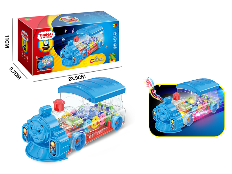 B/O Transparent Thomas Train With Light Music