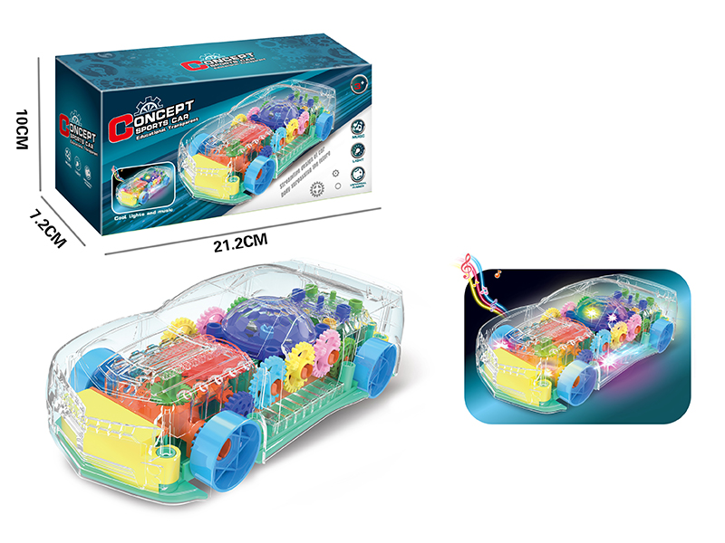 B/O Transparent Cadillac Car With Light And Music