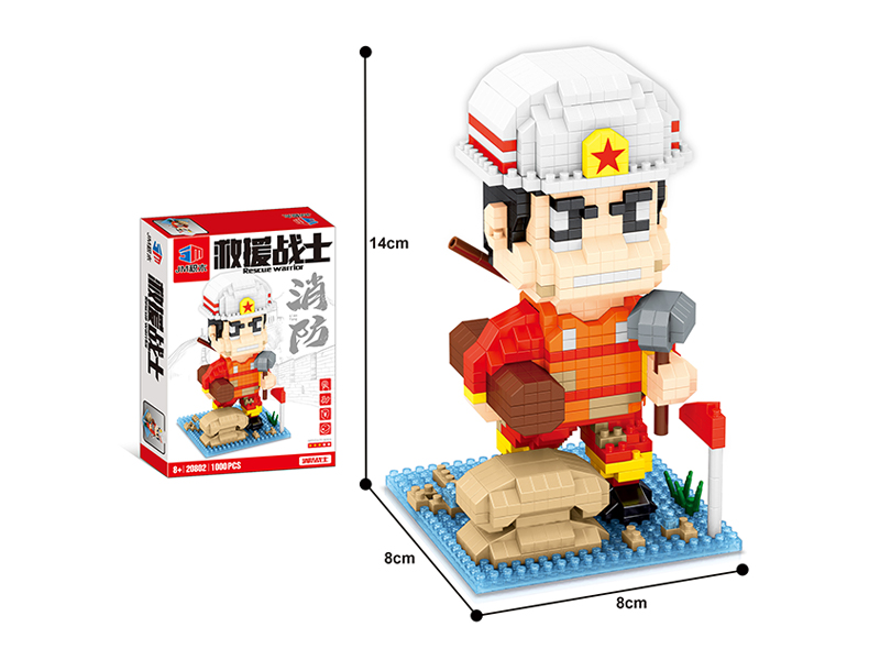 1000Pcs Fire-Fighting Micro Drill Building Blocks