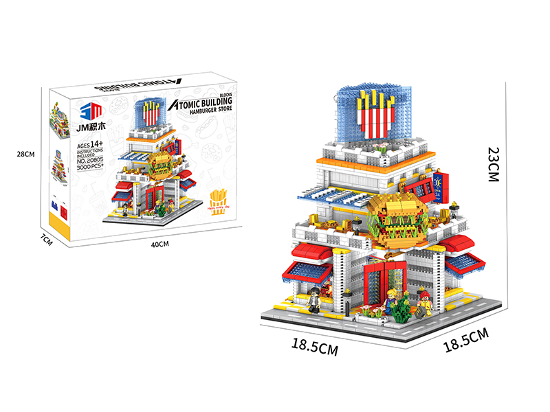 3000Pcs Mcdonald'S Micro Drill Building Blocks