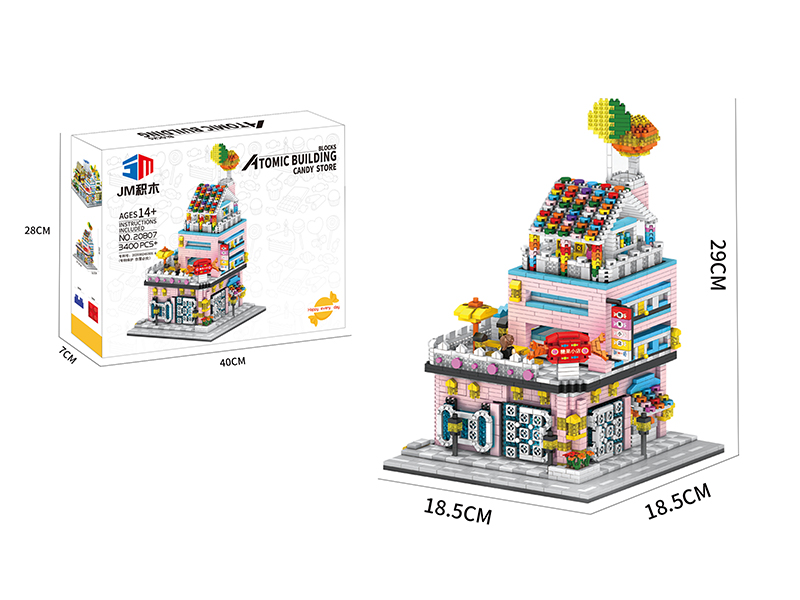 3400Pcs Of Micro Drill Building Blocks In Candy Store