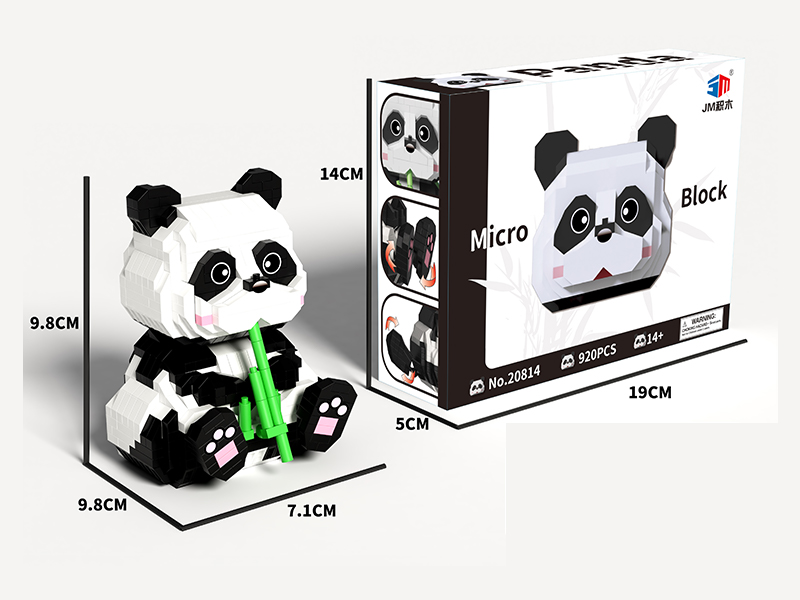 920Pcs Bamboo Panda Micro Drill Building Blocks