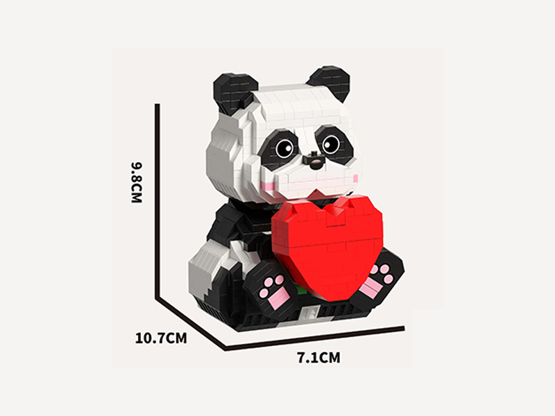 Bamboo Panda Expansion Pack Love Micro Drill Building Blocks