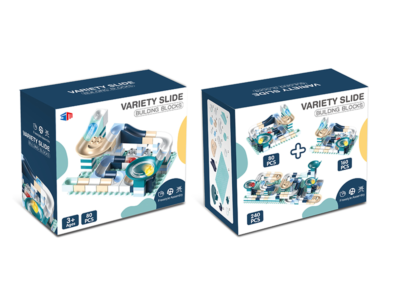 80Pcs Puzzle Block Slide With Bottom Plate