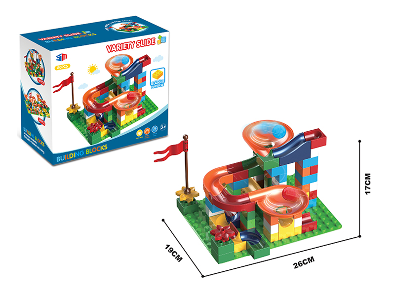80Pcs Puzzle Block Slide With Bottom Plate