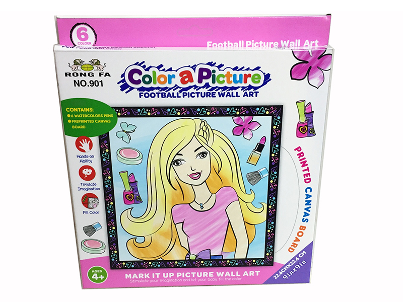 Coloring Printed Canvas Board