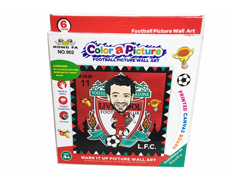 Football Picture Wall Art Coloring Printed Canvas Board