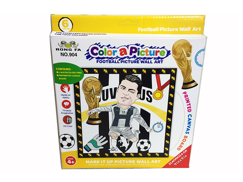 Football Picture Wall Art Coloring Printed Canvas Board