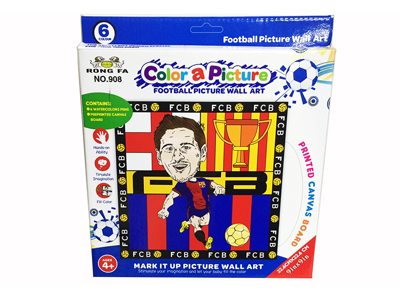 Football Picture Wall Art Coloring Printed Canvas Board