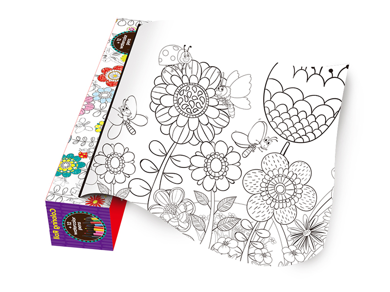 Flower World Coloring Drawing Paper Roll 120*40cm
