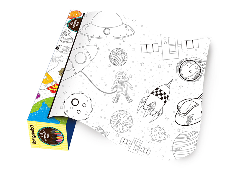 Space Exploration Coloring Drawing Paper Roll 120*40cm