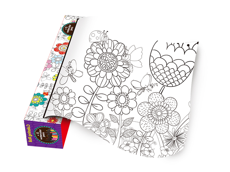 Flower World Coloring Drawing Paper Roll 100*40cm