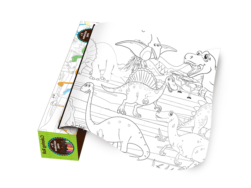 Dinosaurs World Coloring Drawing Paper Roll 100*40cm
