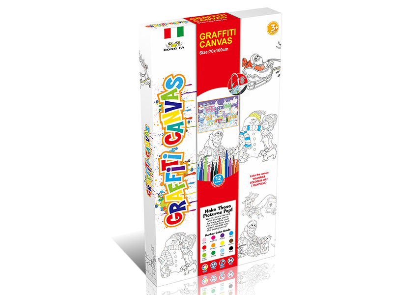 Middle Size Christmas Washable Graffiti Canvas 80*60cm