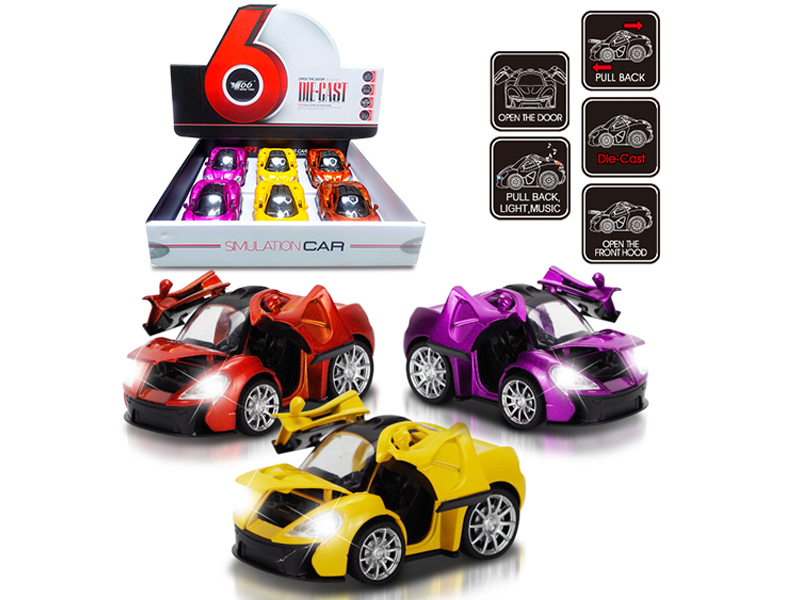 1:32 Q Mclaren Alloy 3 Open Door Pull Back Car