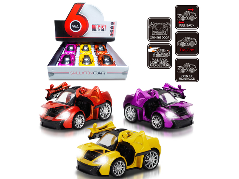 1:32 Q Mclaren Alloy 3 Open Door Pull Back Car